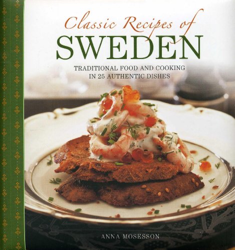 Cookbook cover featuring Swedish food, specifically shrimp on toast.
