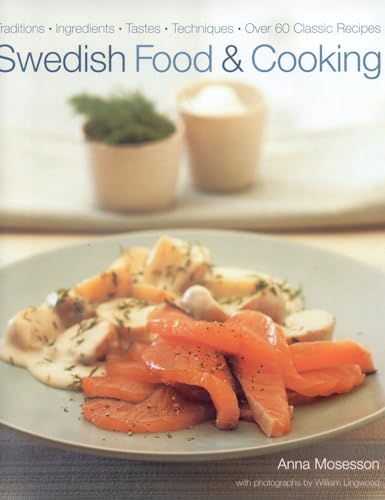 Cookbook cover featuring salmon and potatoes, titled "Swedish Food & Cooking.