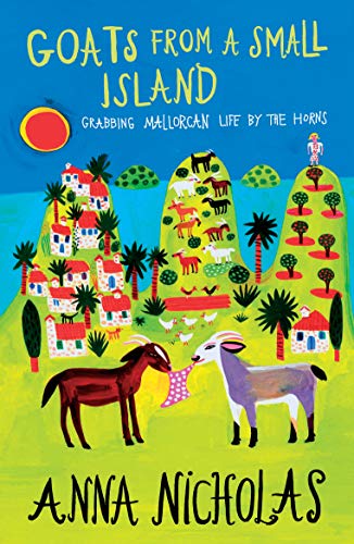 Book cover: colorful illustration of goats and a Mediterranean landscape.