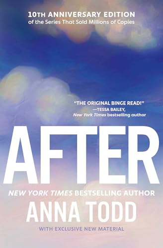 Book cover for After by Anna Todd featuring a blue and pink cloudy sky.