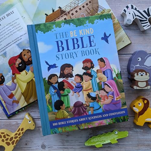 Children’s Bible story book with illustrations of Jesus and diverse children.