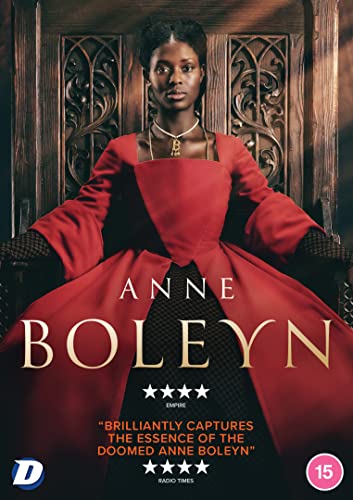 DVD cover for "Anne Boleyn" featuring a woman in a red gown.
