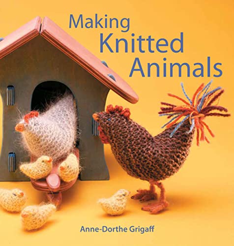 Book cover featuring knitted chickens and a birdhouse scene.