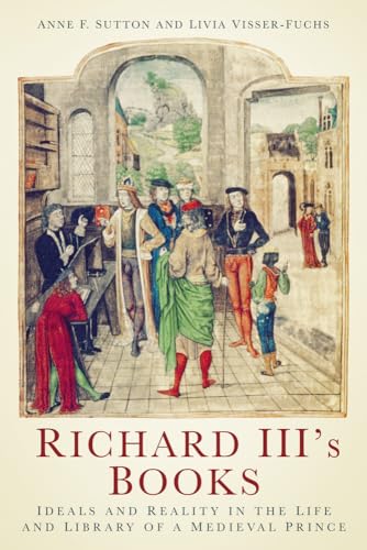 Book cover depicting a medieval scene with figures in colorful clothing.