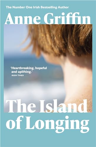 Book cover: woman’s face, ocean view, title “The Island of Longing.”