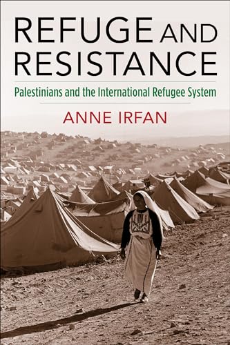 Book cover with title, author, and image of a Palestinian refugee camp.