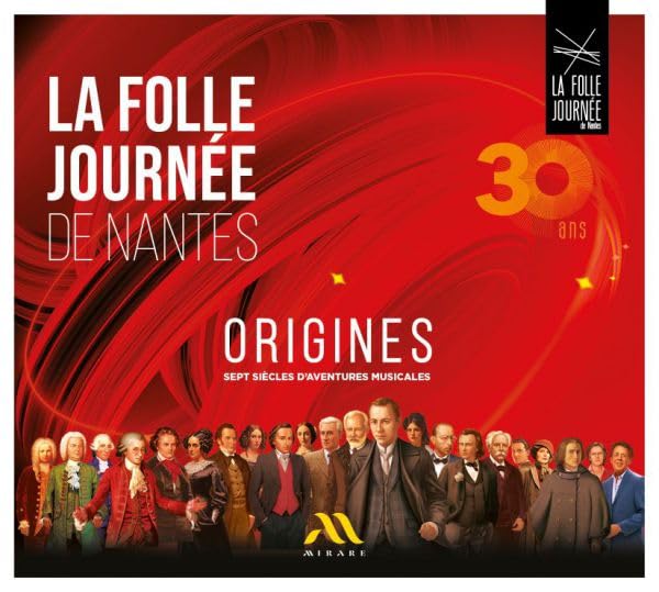CD cover for Anne Queffélec’s “Origines” with composers’ portraits.