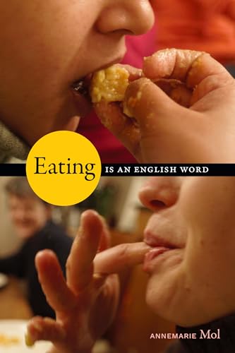 Book cover: child eating food, yellow circle, text "Eating Is an English Word".