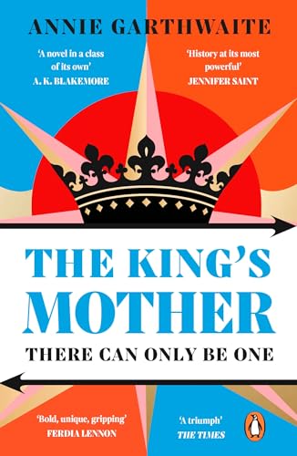 Book cover: red and blue sunburst with a black crown and bold title.