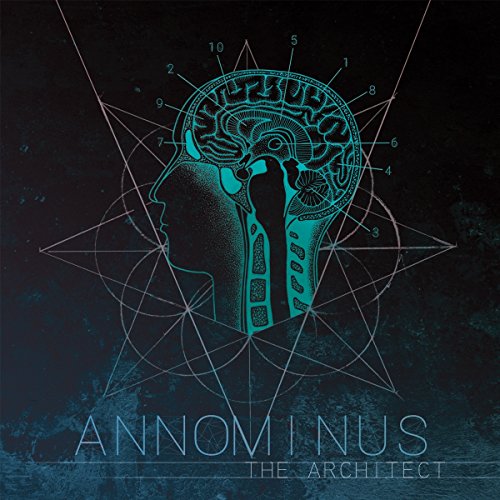 CD cover: teal brain and head profile within geometric lines.