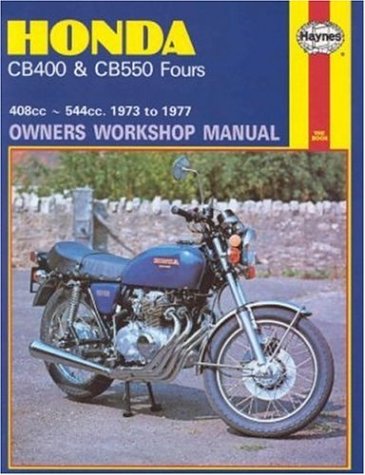 Haynes manual cover featuring a classic blue Honda motorcycle.