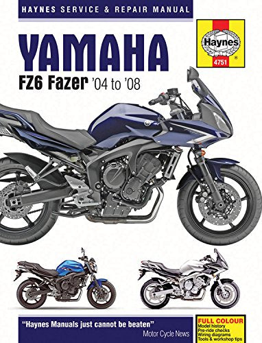 Haynes service and repair manual cover for a Yamaha FZ6 Fazer motorcycle.