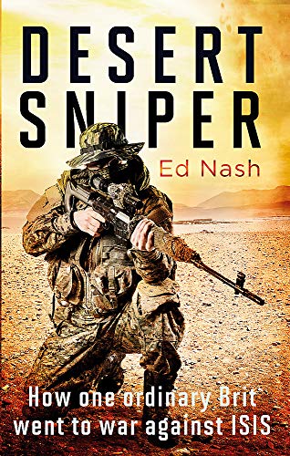 Book cover: masked soldier with rifle in a desert landscape.