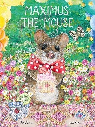 Book cover featuring a brown mouse with a cupcake and butterfly.