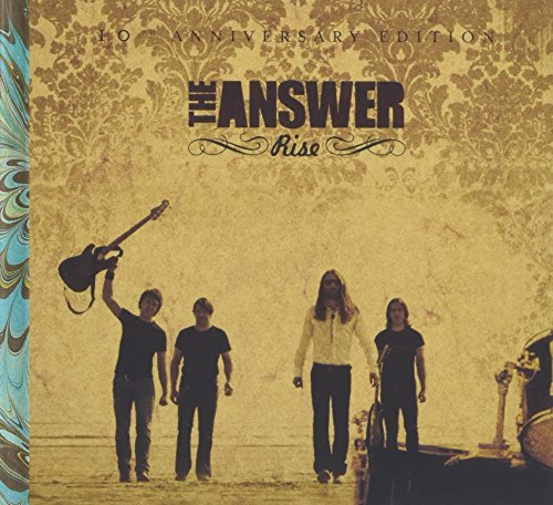 CD cover for "The Answer - Rise" featuring a band silhouette.