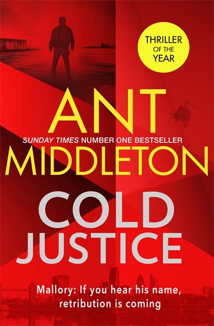 Red book cover with a silhouetted figure and large white text: “Cold Justice”.