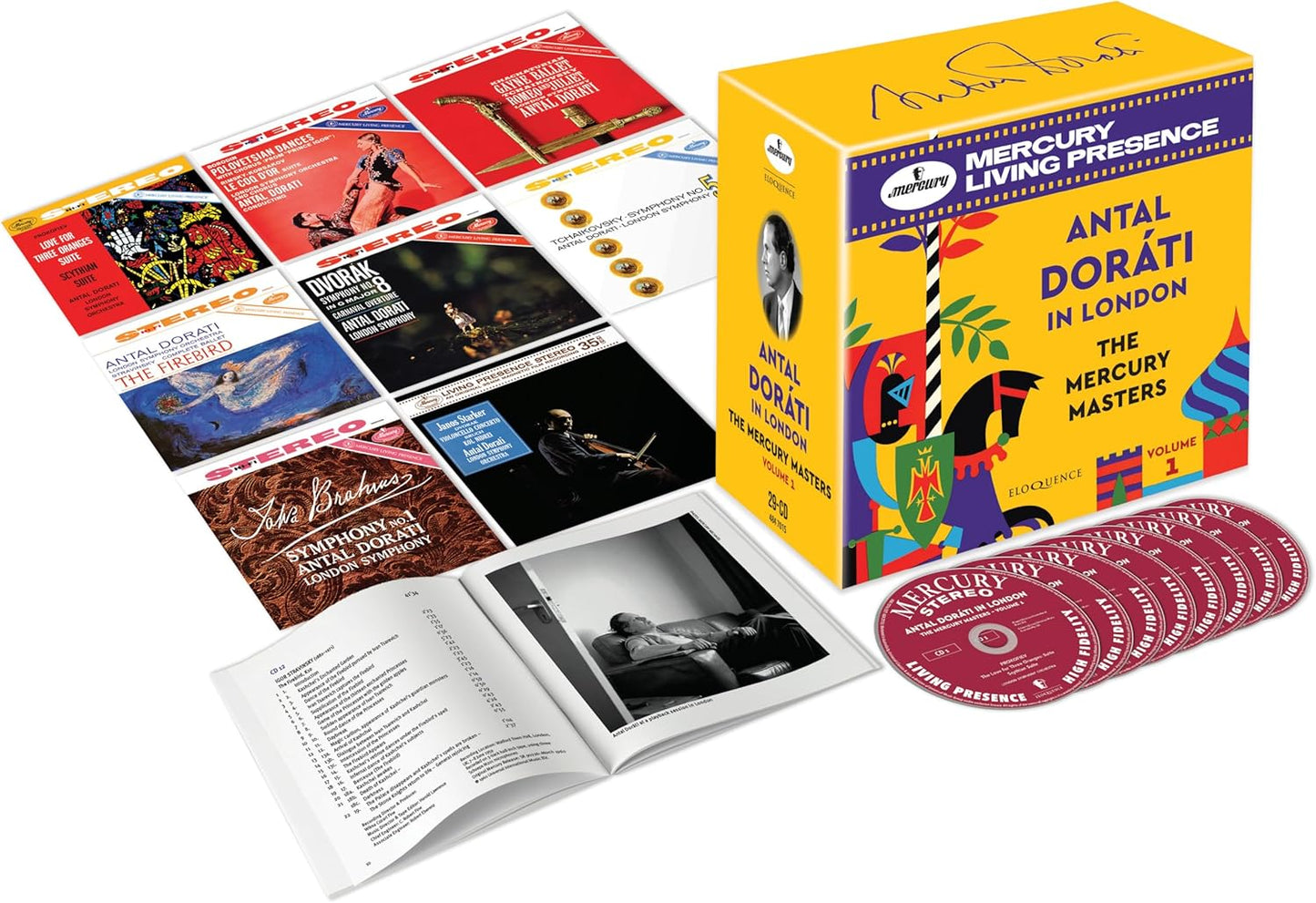 CD box set featuring Antal Dorati, with album covers and booklet visible.