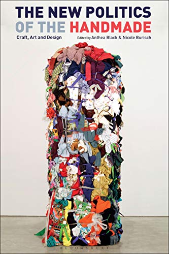 Book cover featuring a tall, colorful sculpture of bundled textiles.