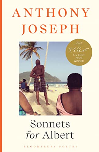 Book cover: "Sonnets for Albert" by Anthony Joseph, beach scene.