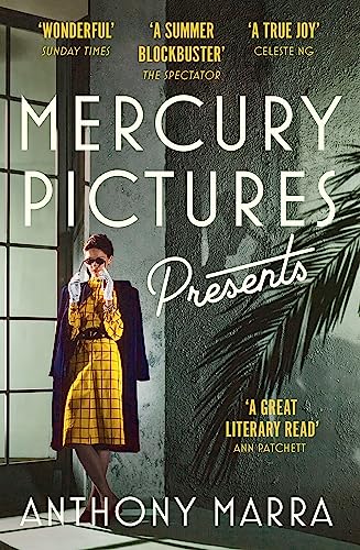 Book cover featuring a woman in yellow, with palm leaves and text.
