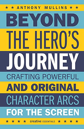 Book cover with bold yellow and navy text: "Beyond the Hero's Journey".