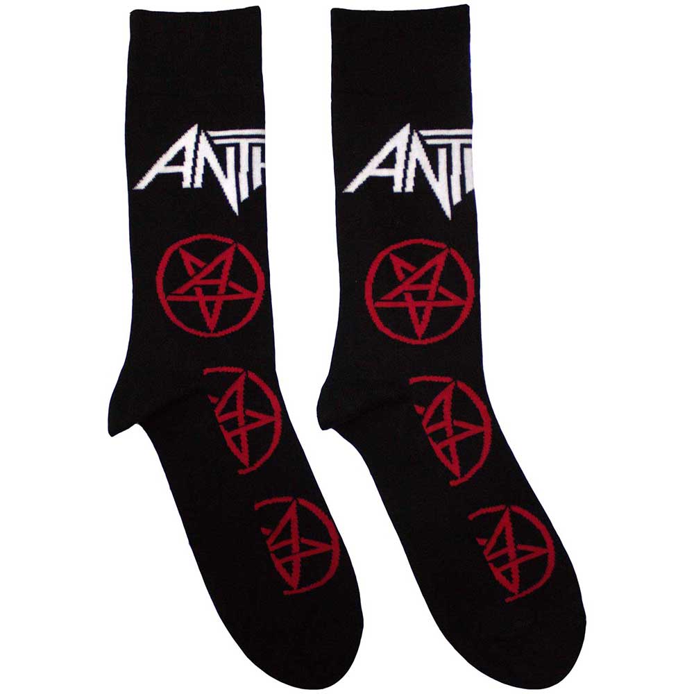 Ankle socks with a repeating dark pattern, size UK 7-11.