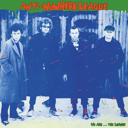 Anti-Nowhere League album cover: four men standing against a metal wall.