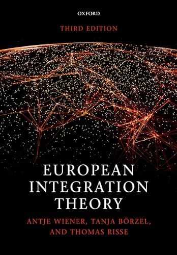 Book cover: "European Integration Theory," third edition, with network graphic.