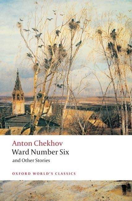 Book cover: bleak winter landscape with trees, church, and title text.