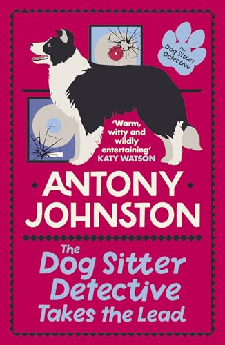 Book cover featuring a border collie and crime scene imagery.
