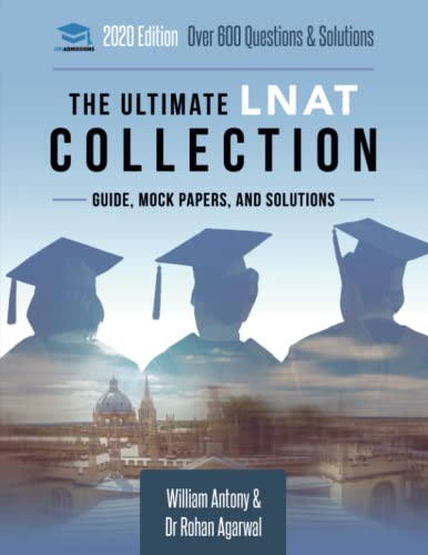 Book cover for The Ultimate LNAT Collection featuring silhouettes of graduates over a university campus.