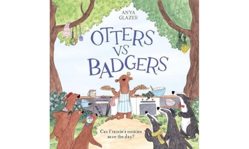Book cover: otters and badgers facing off in a kitchen scene.