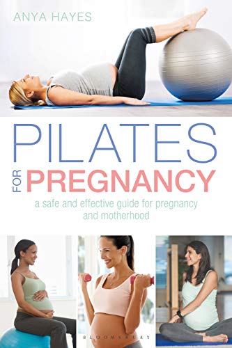 Book cover showing pregnant women performing Pilates exercises with a ball and weights.