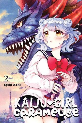 Anime girl with a large dragon, city skyline background, volume 2.