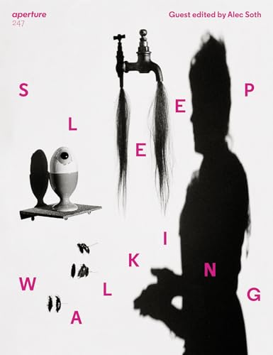 Surreal black and white collage with text, a faucet, and a silhouette.