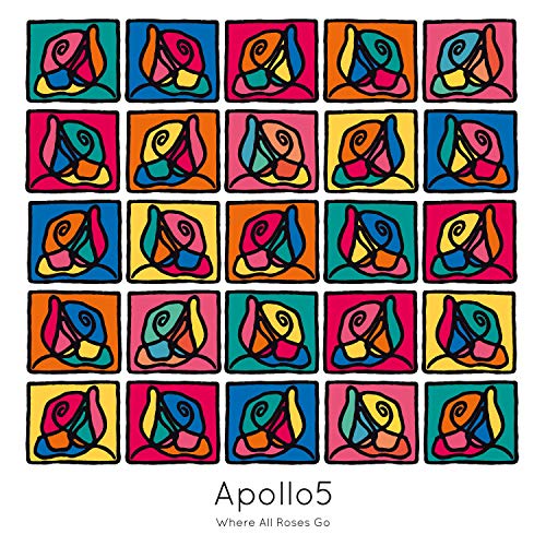 CD cover with a grid of colorful, hand-drawn rose illustrations.