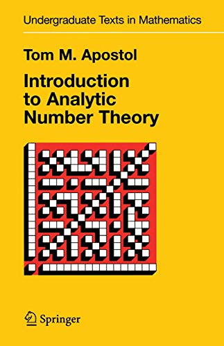 Yellow book cover with title "Introduction to Analytic Number Theory" and grid graphic.