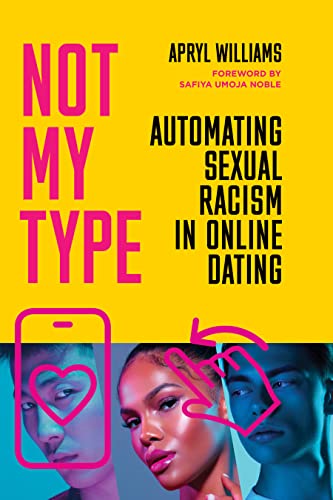 Book cover: “Not My Type” with images of people and a phone.