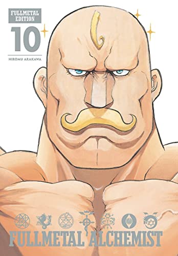 Manga volume 10 cover featuring a large, muscular man with a mustache.