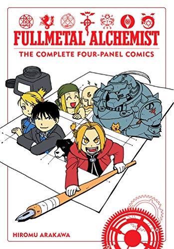 Fullmetal Alchemist comic cover featuring characters and alchemical symbols.