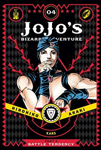 Manga cover featuring Kars from JoJo's Bizarre Adventure Part 2 against a black diamond pattern.