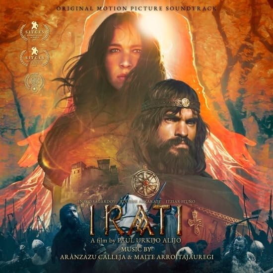“Irati” CD cover: a woman and bearded man overlaid on a battle scene.