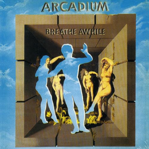 Album cover featuring figures in a stone corridor against a blue sky background.