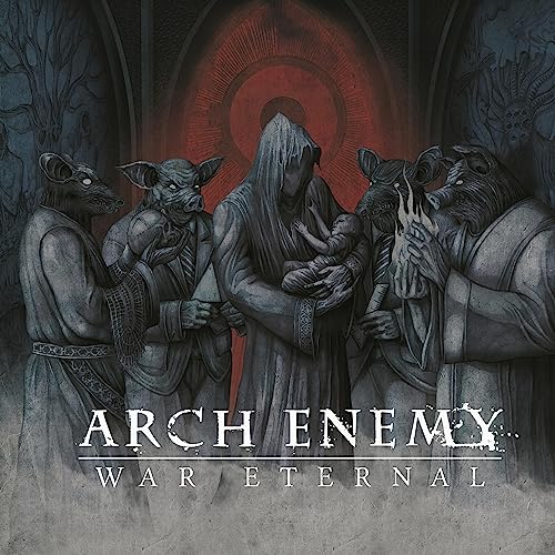 Album cover for Arch Enemy’s “War Eternal,” featuring dark, gothic figures.