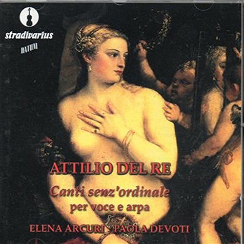 "Album cover with a Renaissance painting of a topless woman and text in Italian."