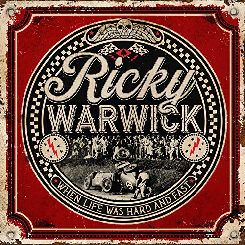 CD cover: checkered flag design with vintage racing scene and text.