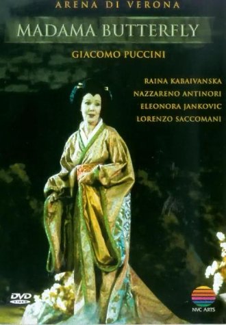 DVD cover for Puccini’s *Madama Butterfly* featuring Raina Kabaivanska.