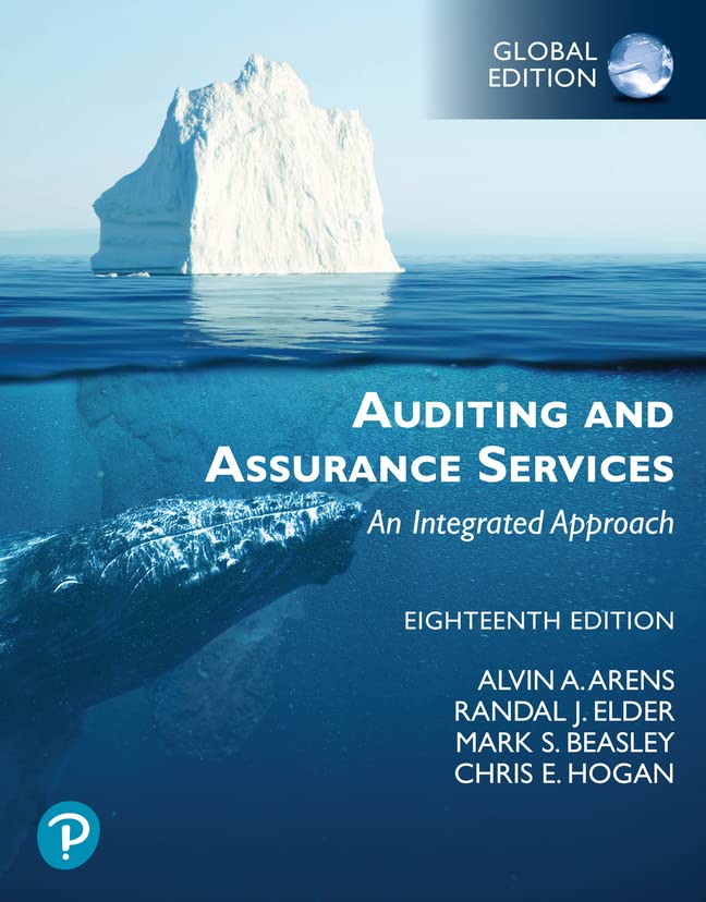 Textbook cover with an iceberg image and title "Auditing and Assurance Services".