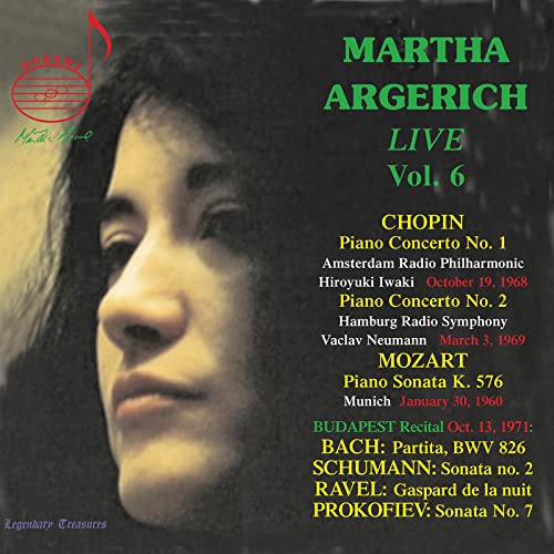 CD cover for Martha Argerich’s Vol. 6 live performances of Chopin & Mozart.