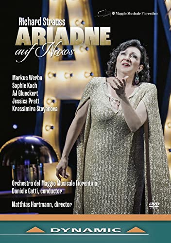DVD cover for Richard Strauss’ “Ariadne auf Naxos” opera, featuring a soprano.